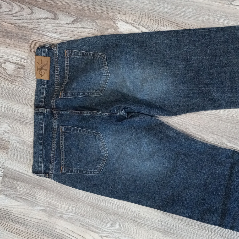 Calvin Klein Blue Flare & Wide Leg Jeans - Picture 14 of 14